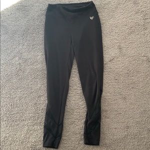 Black Leggings with Mesh Ankles